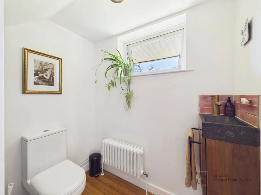 The downstairs cloakroom