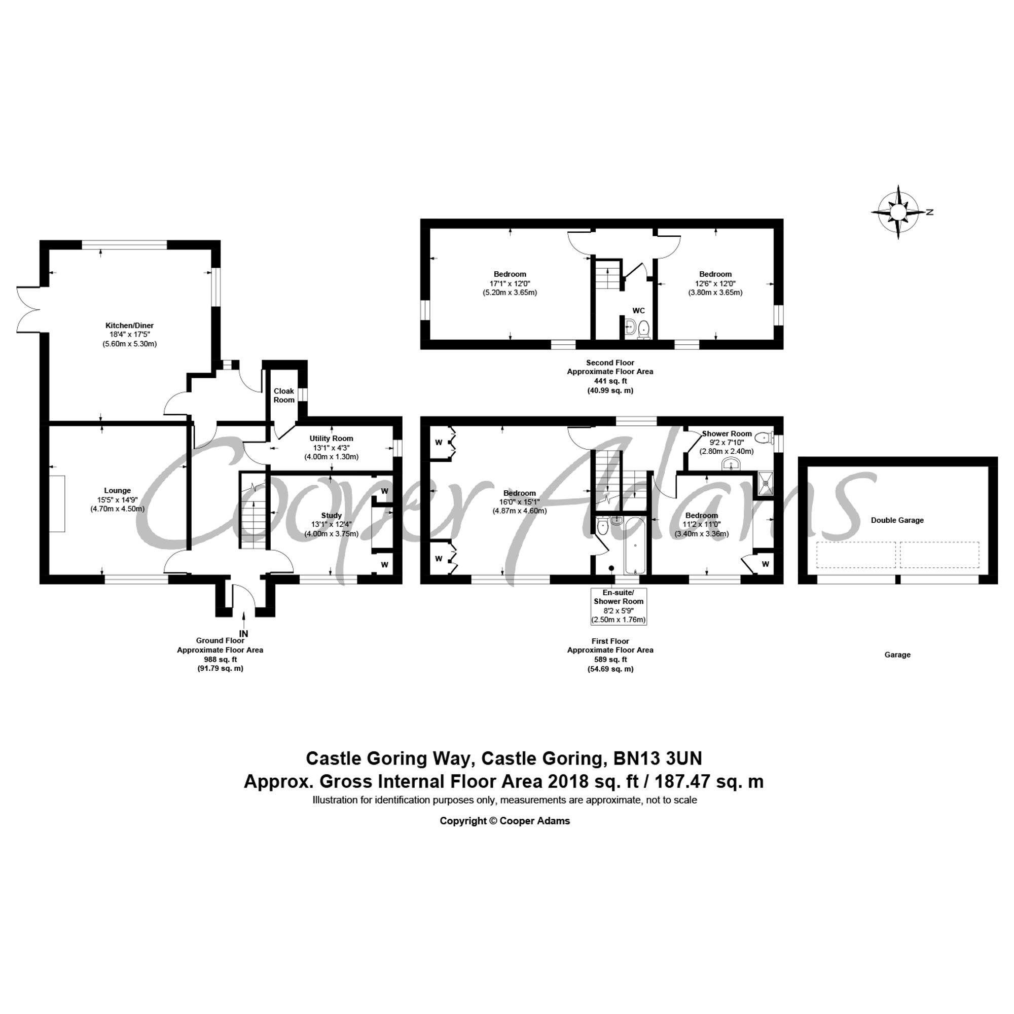 The composite floor plan for Castle Goring Way