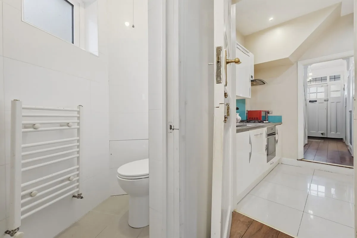 Ground-floor cloakroom WC tucked beside the hallway