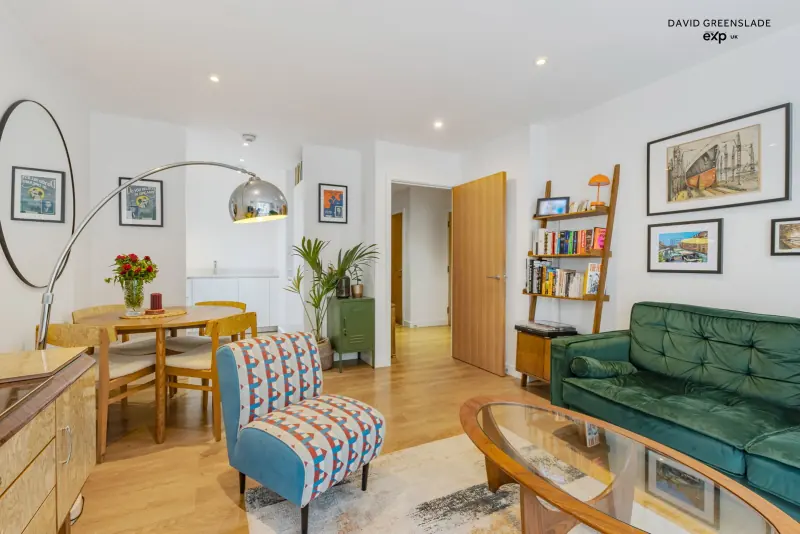 The living and dining area