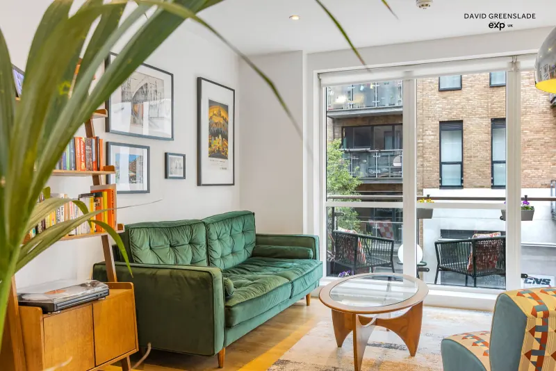 The living area at Hudson House