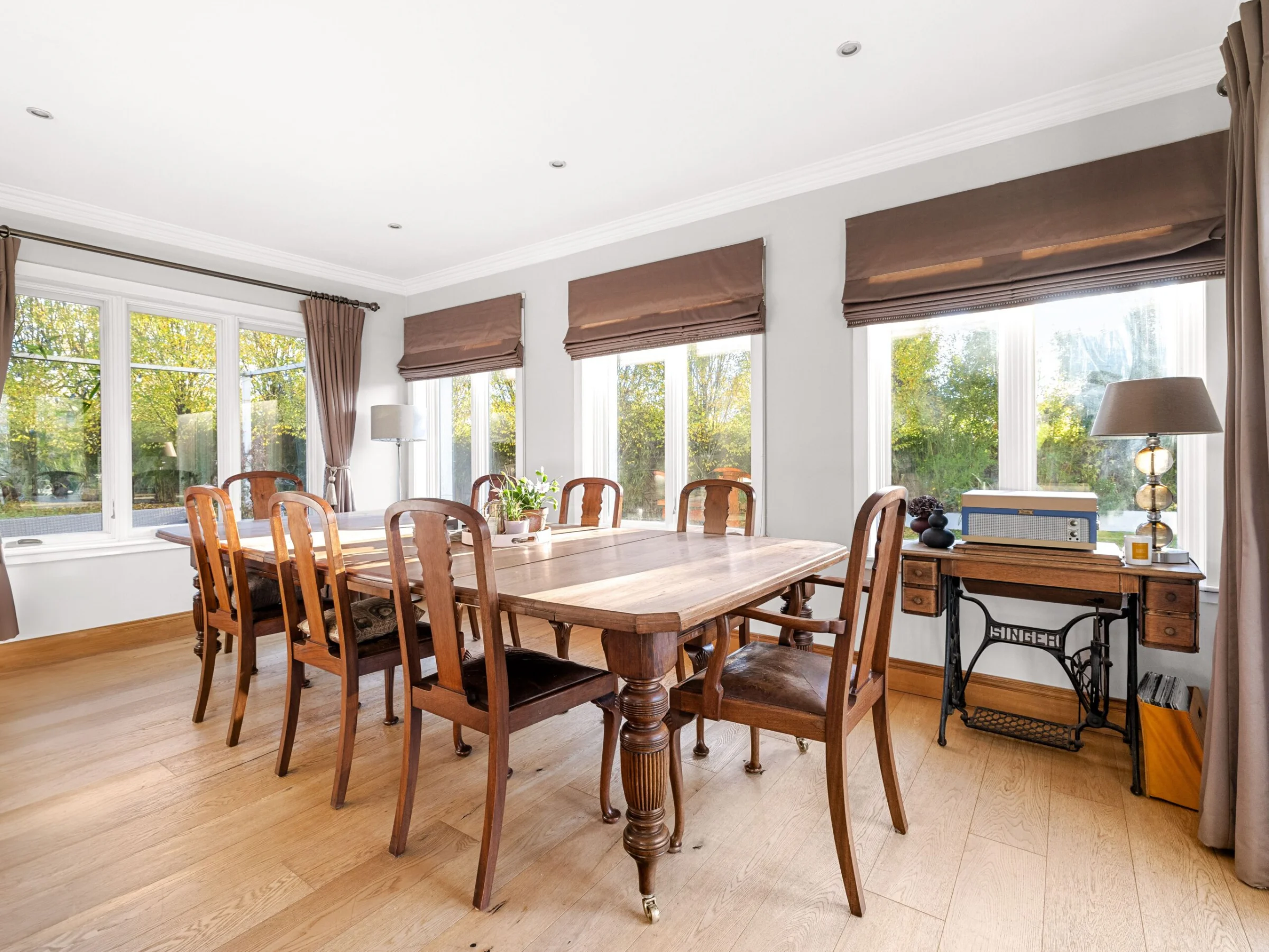 Kilbelin Lane — dining table and garden view