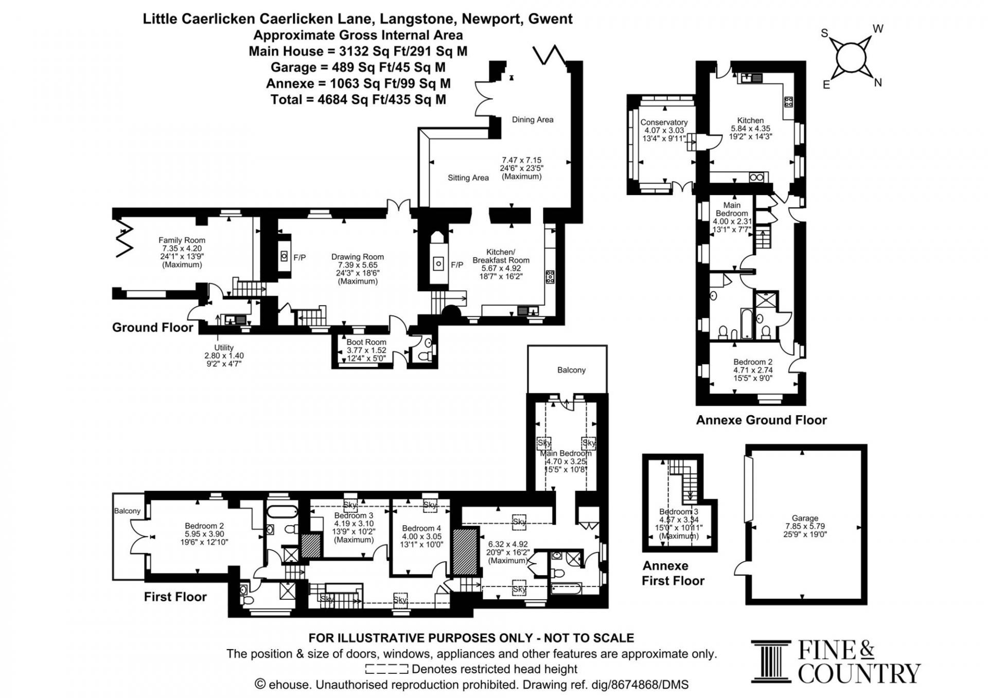 The composite floor plan for Little Caerlicken