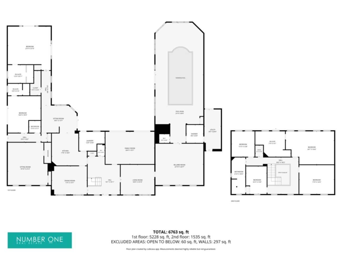 The composite floor plan for Llanhennock Court
