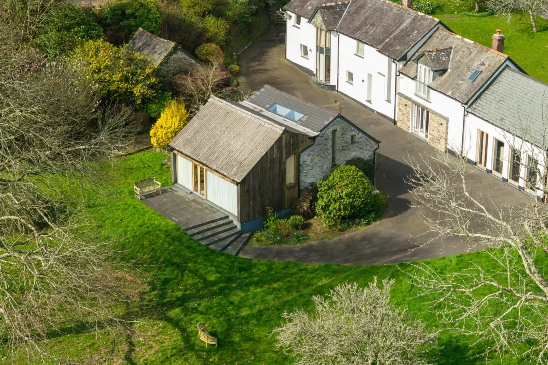 Aerial of the property in setting