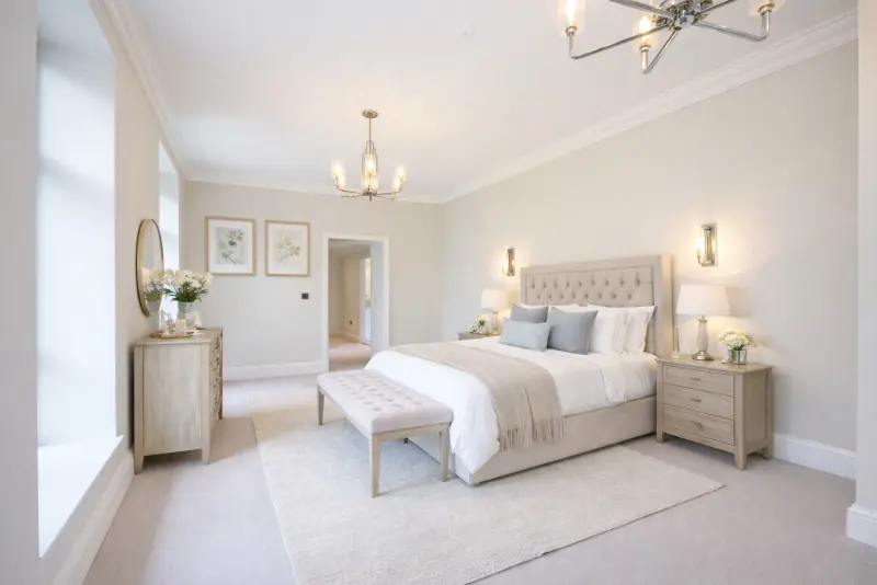 A further bedroom overlooking the gardens