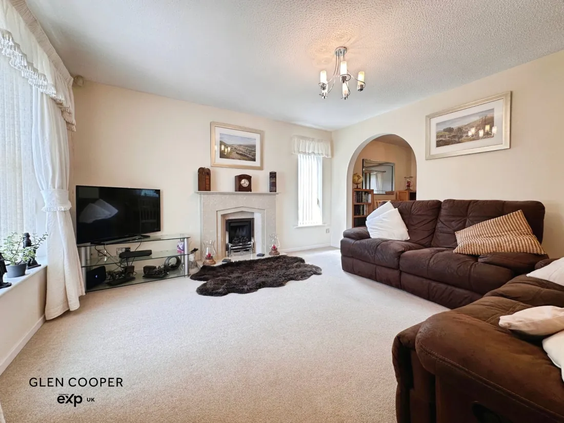 Main lounge — feature fireplace