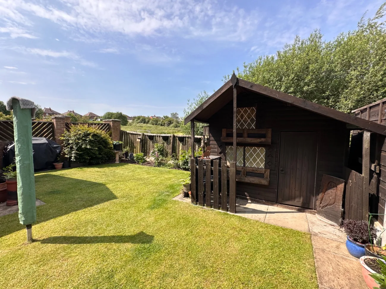 Rear garden wide view