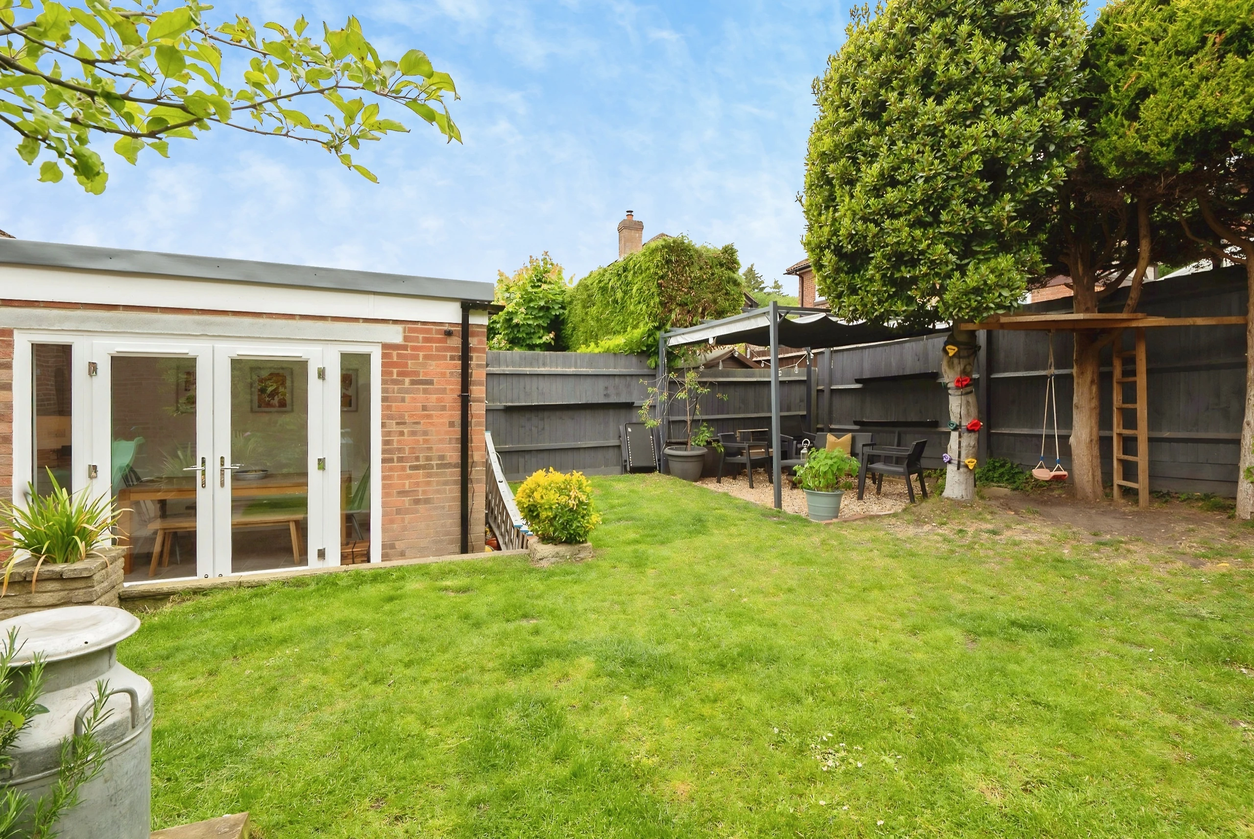 The private rear garden