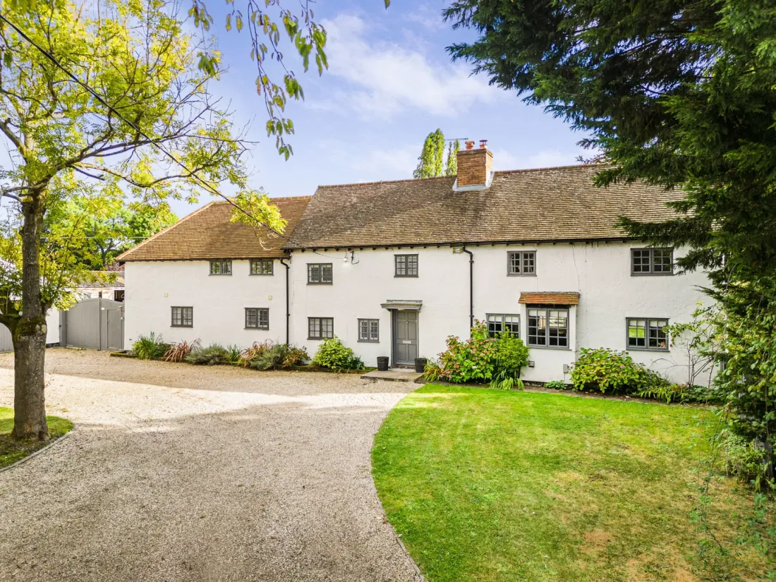 The home from across the lawn