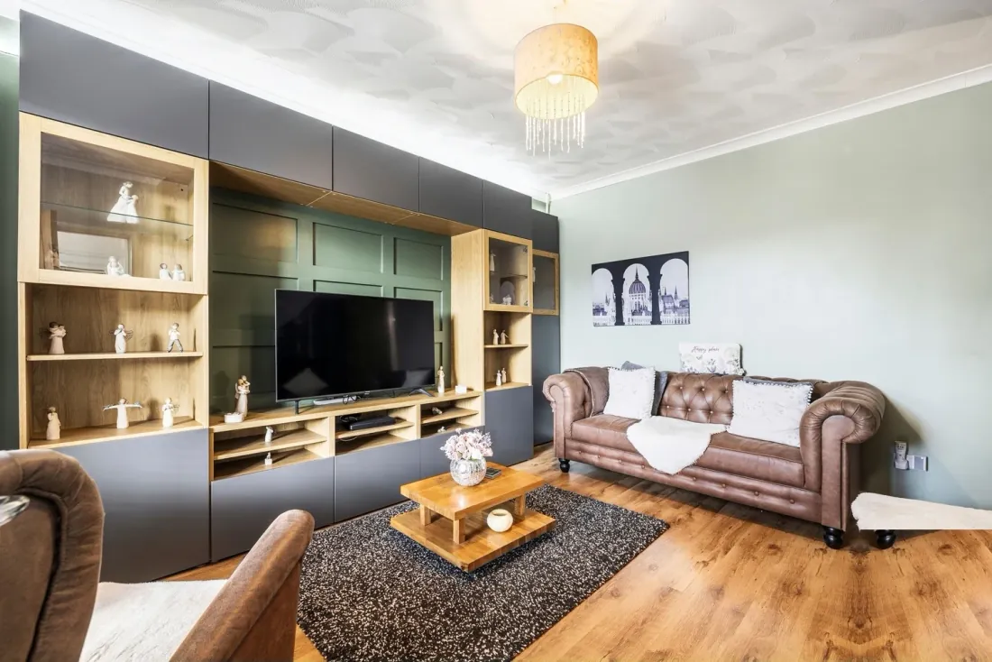 Lounge with fireplace
