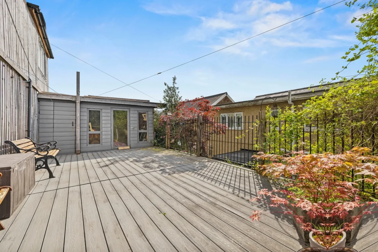 Rear garden with hot tub and decking