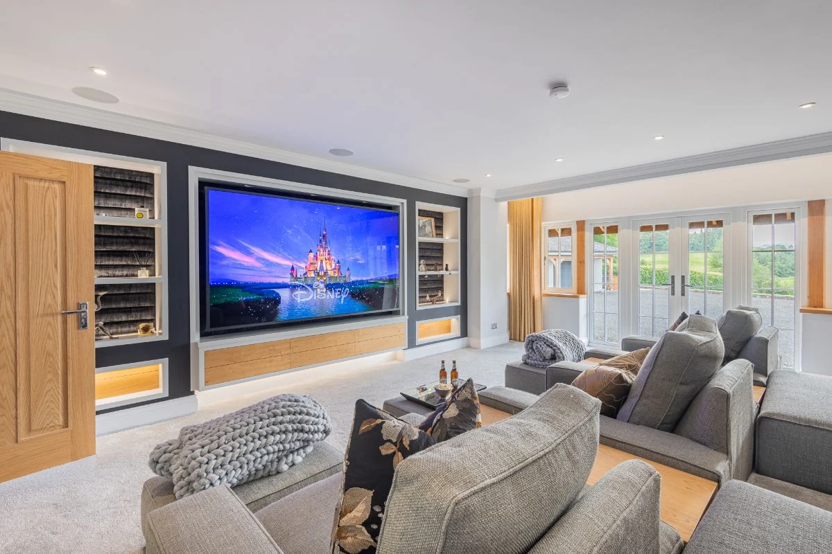 The bespoke cinema room