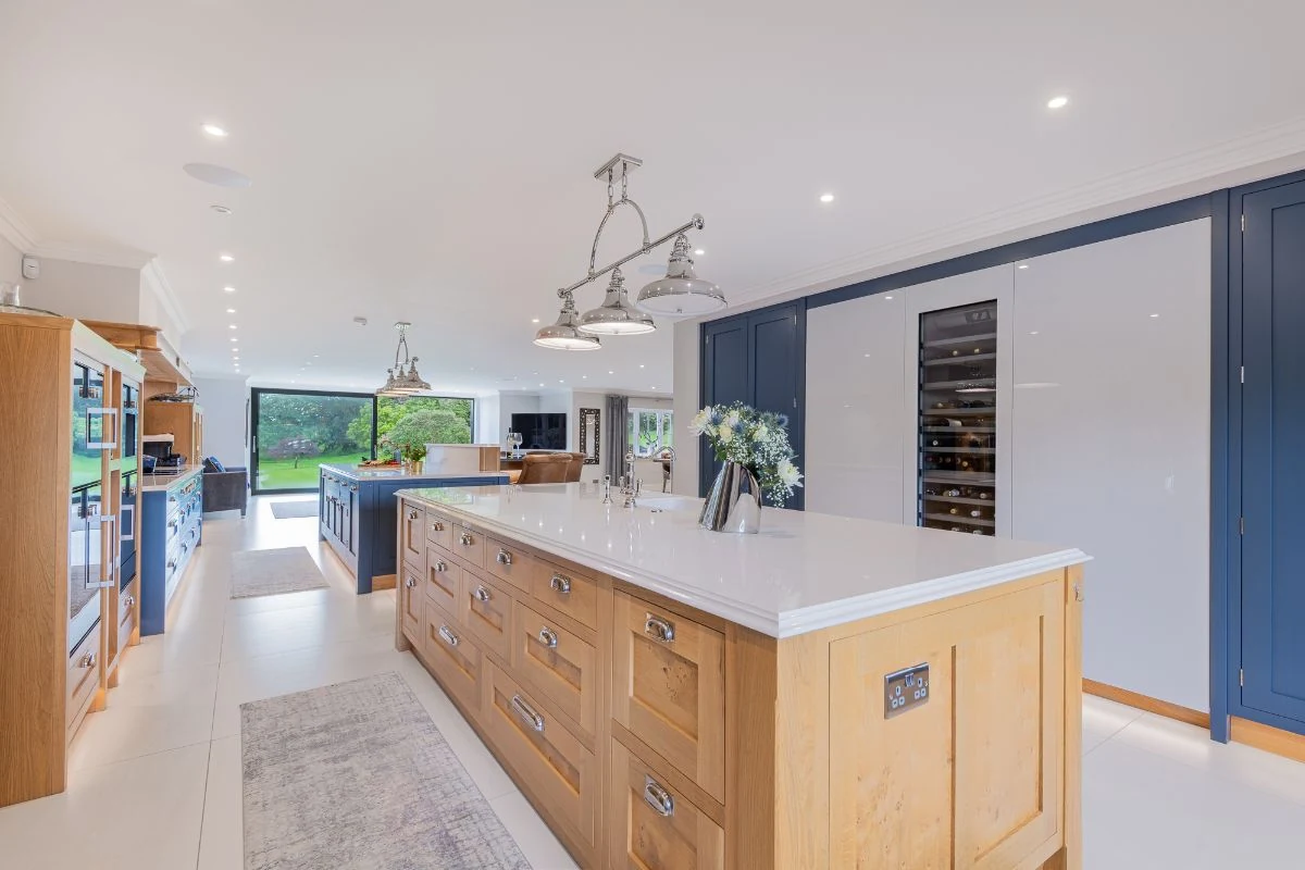 The open-plan kitchen and living space