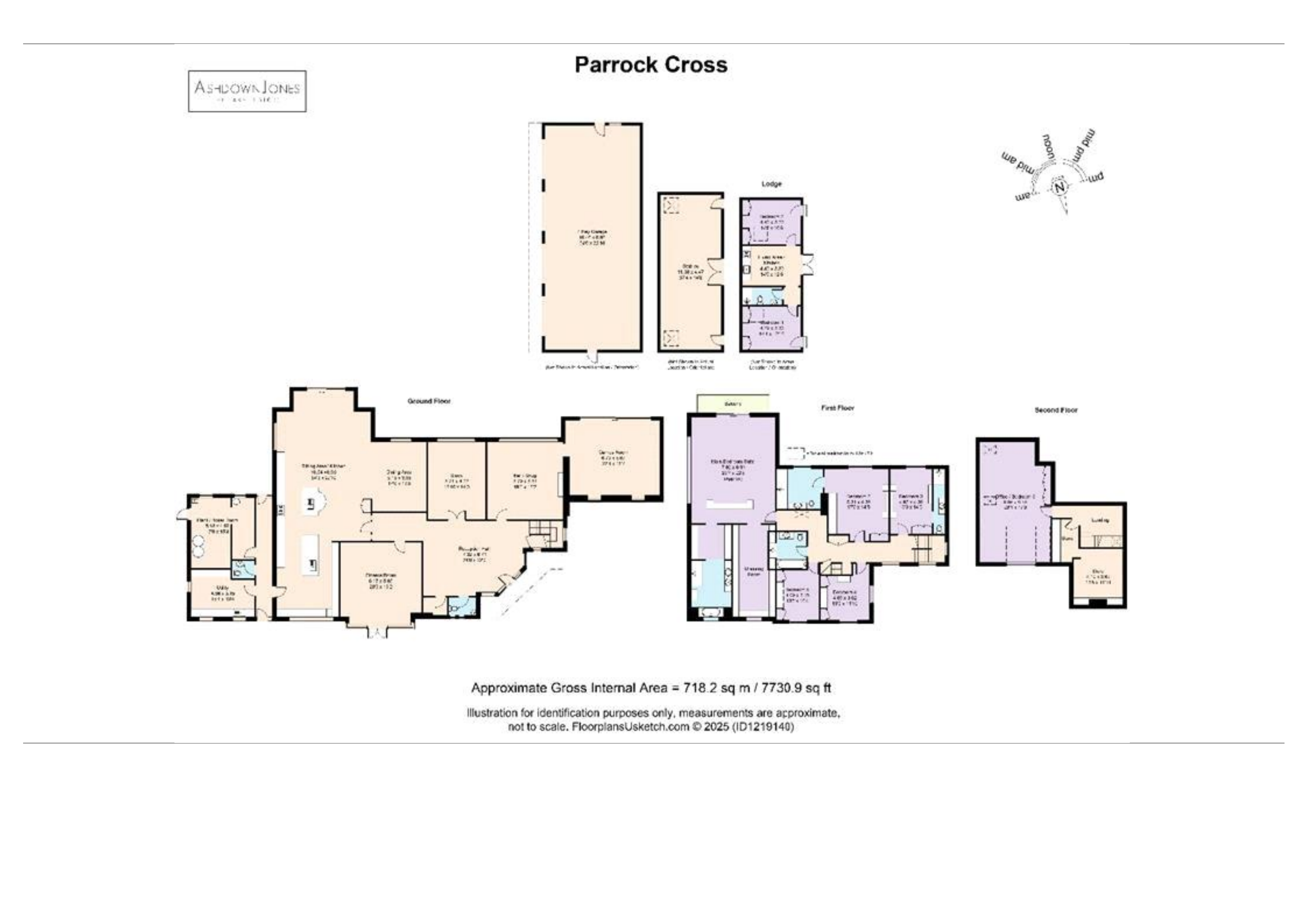The composite floor plan for Parrock Cross