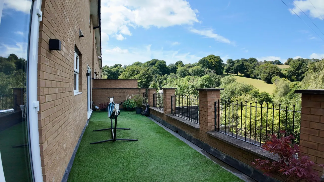 Upper terrace running the rear of the property