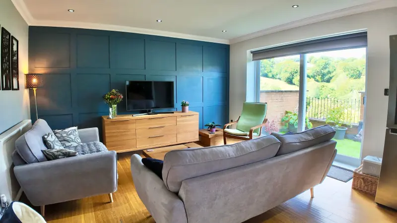 Snug second reception with bay window