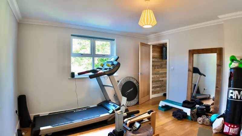 Dedicated home gym room