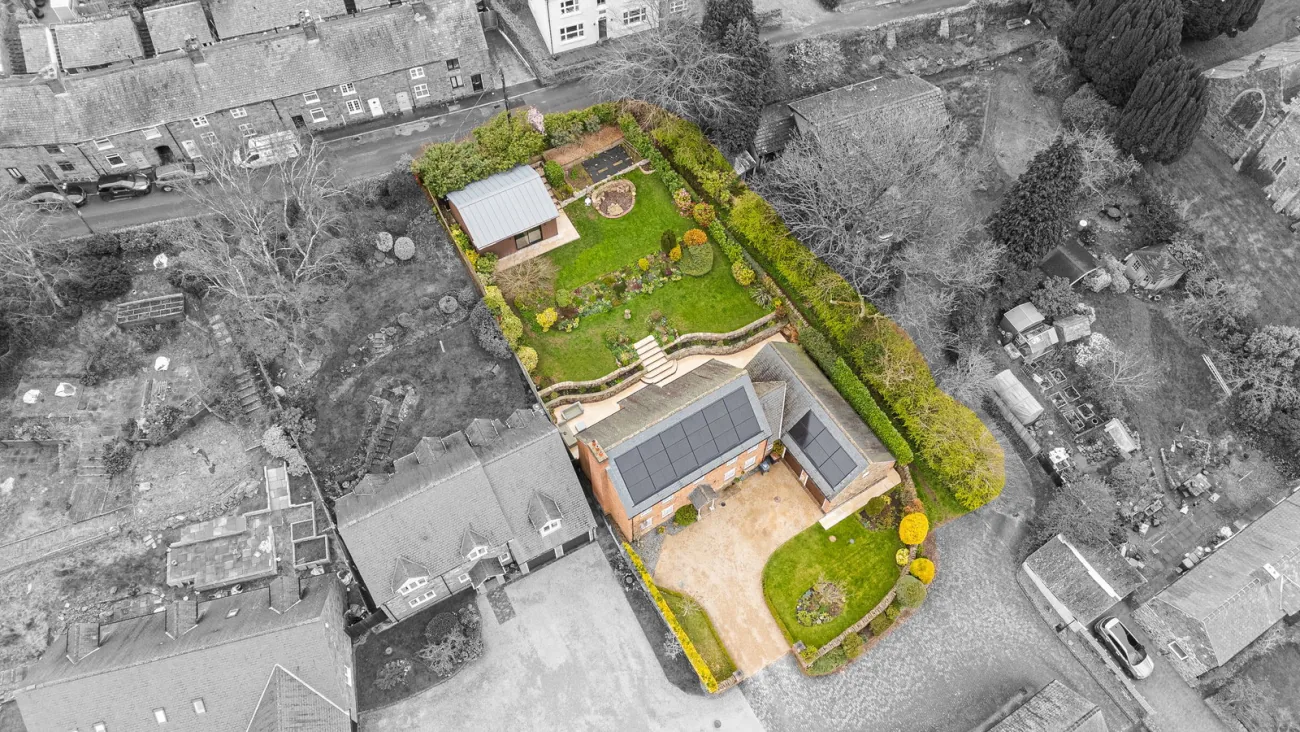 Aerial view, overhead.