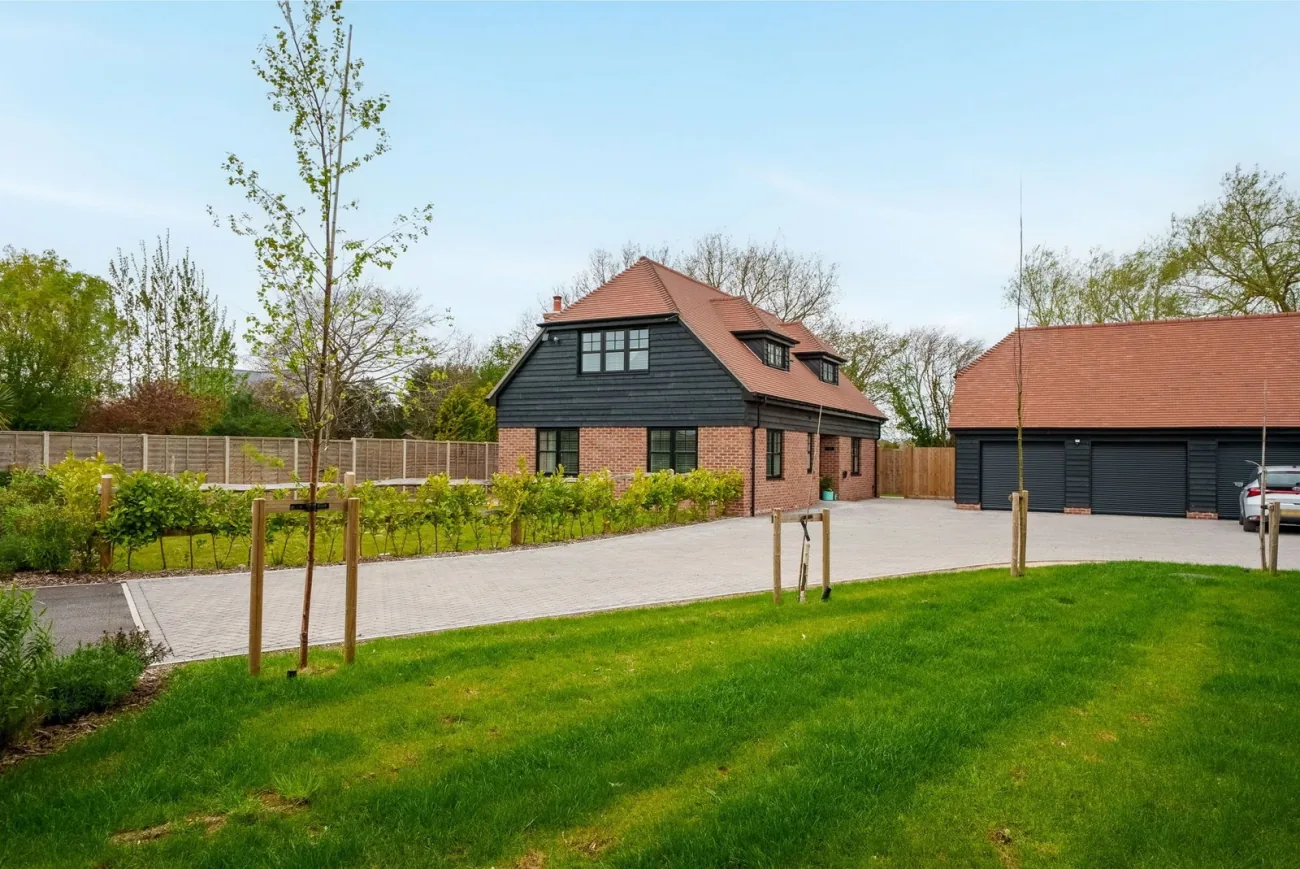The rear garden, looking towards the home