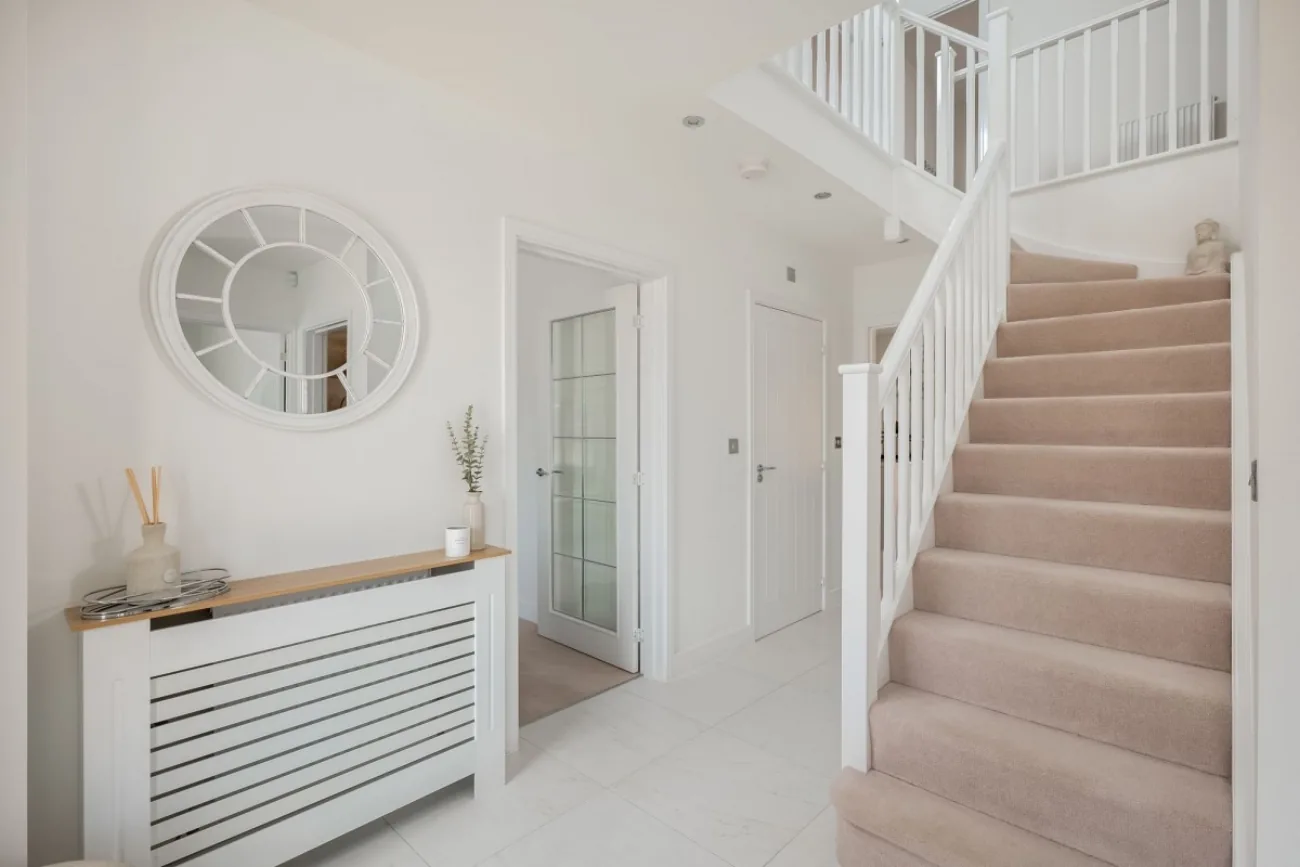 Hallway staircase at Sorrel Green, Warwick.