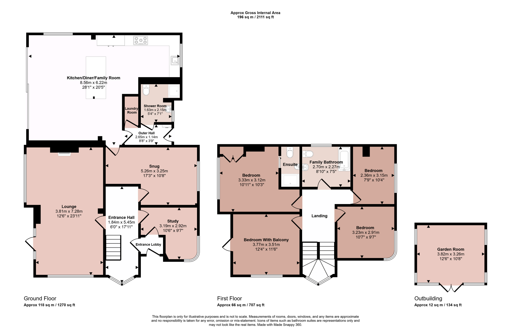 The composite floor plan for Station Road, Long Sutton