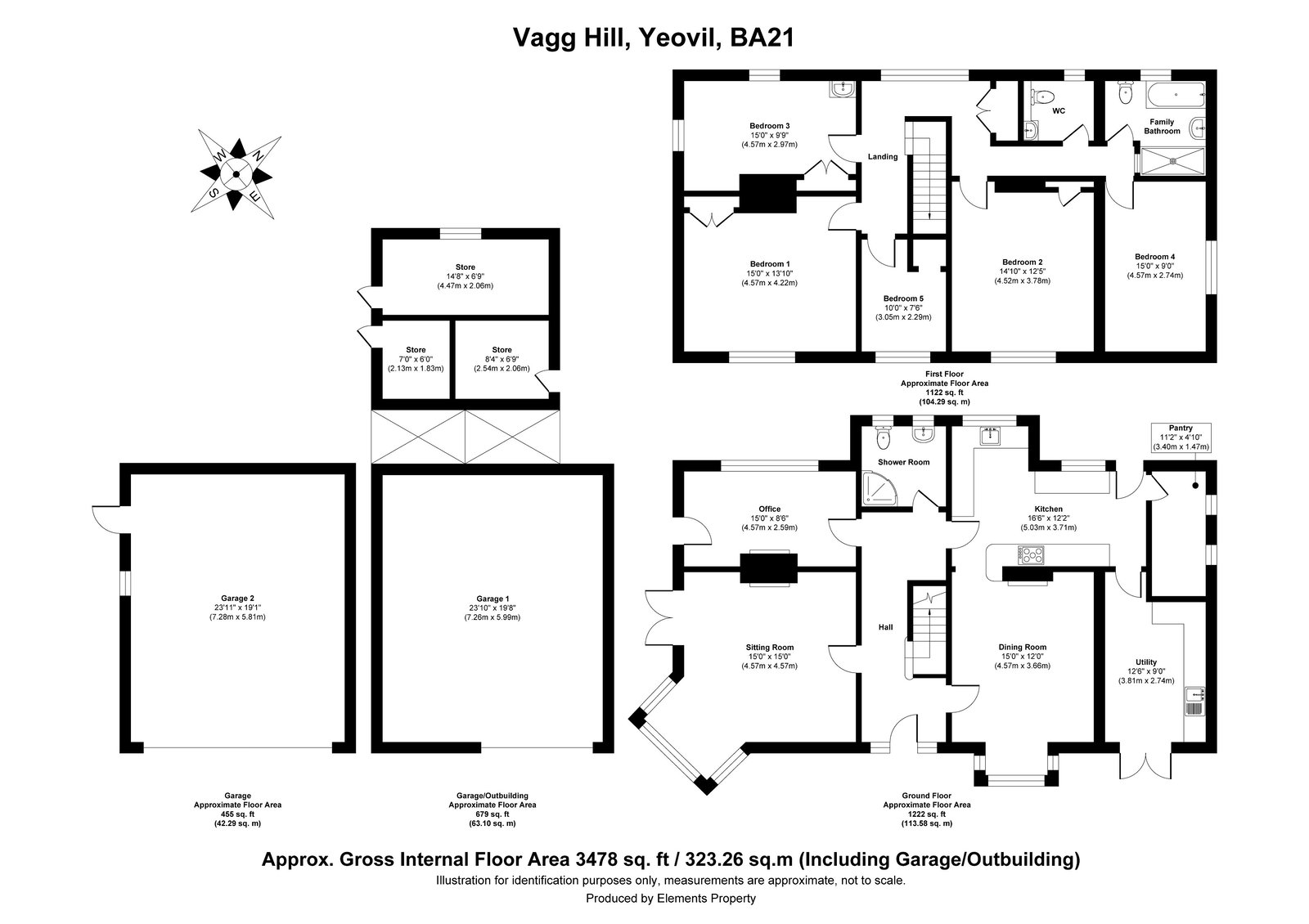 The composite floor plan for Vagg Hill