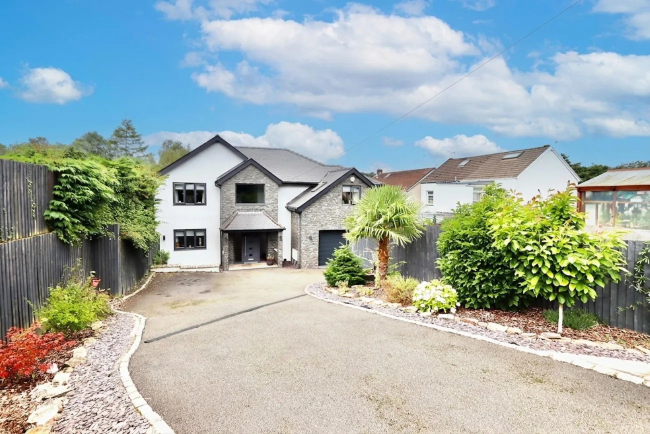 Driveway and gated frontage.