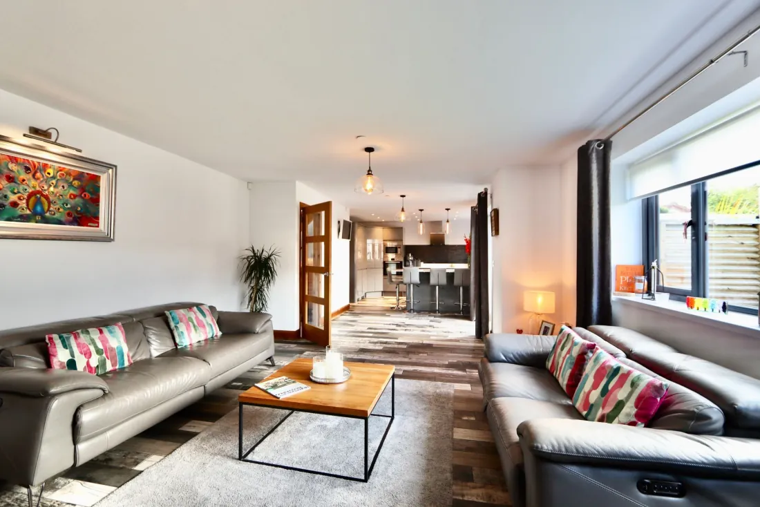 Living end of the open-plan room.