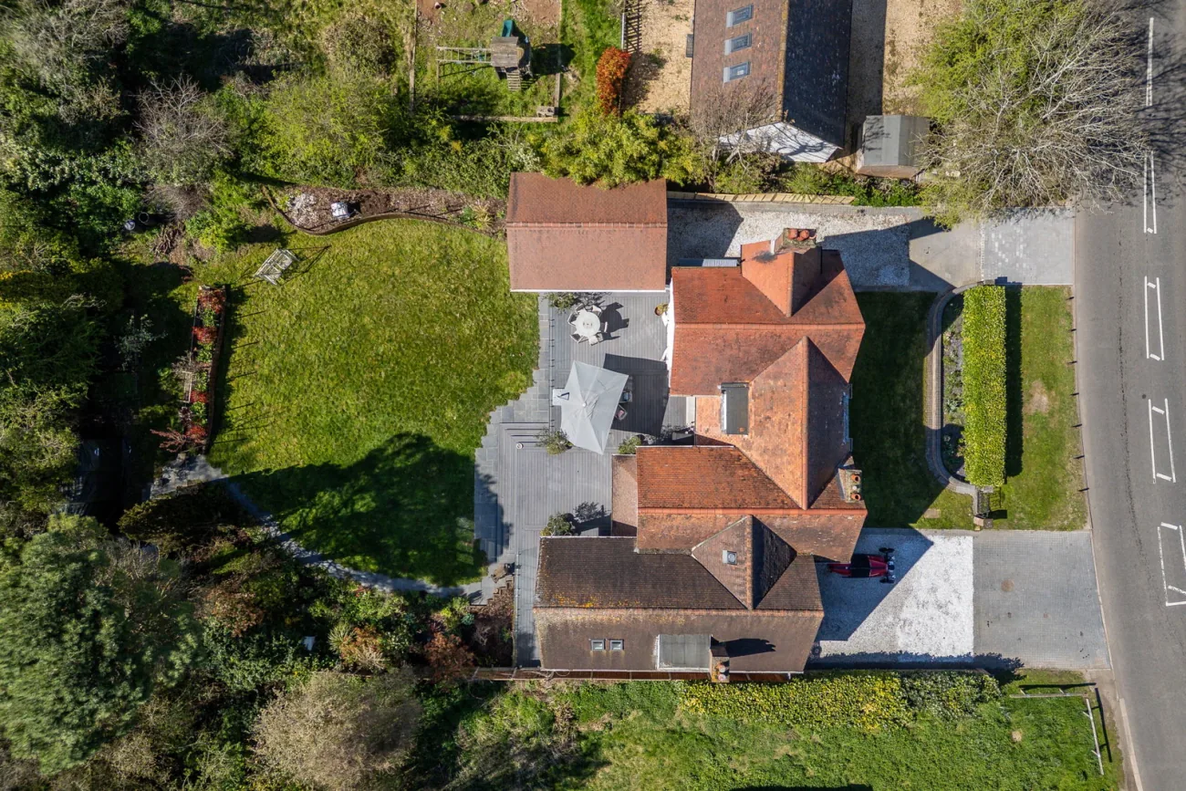 Aerial view of the plot