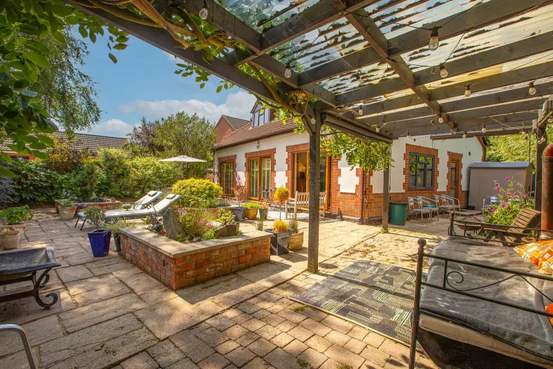 Skylit kitchen, garden side