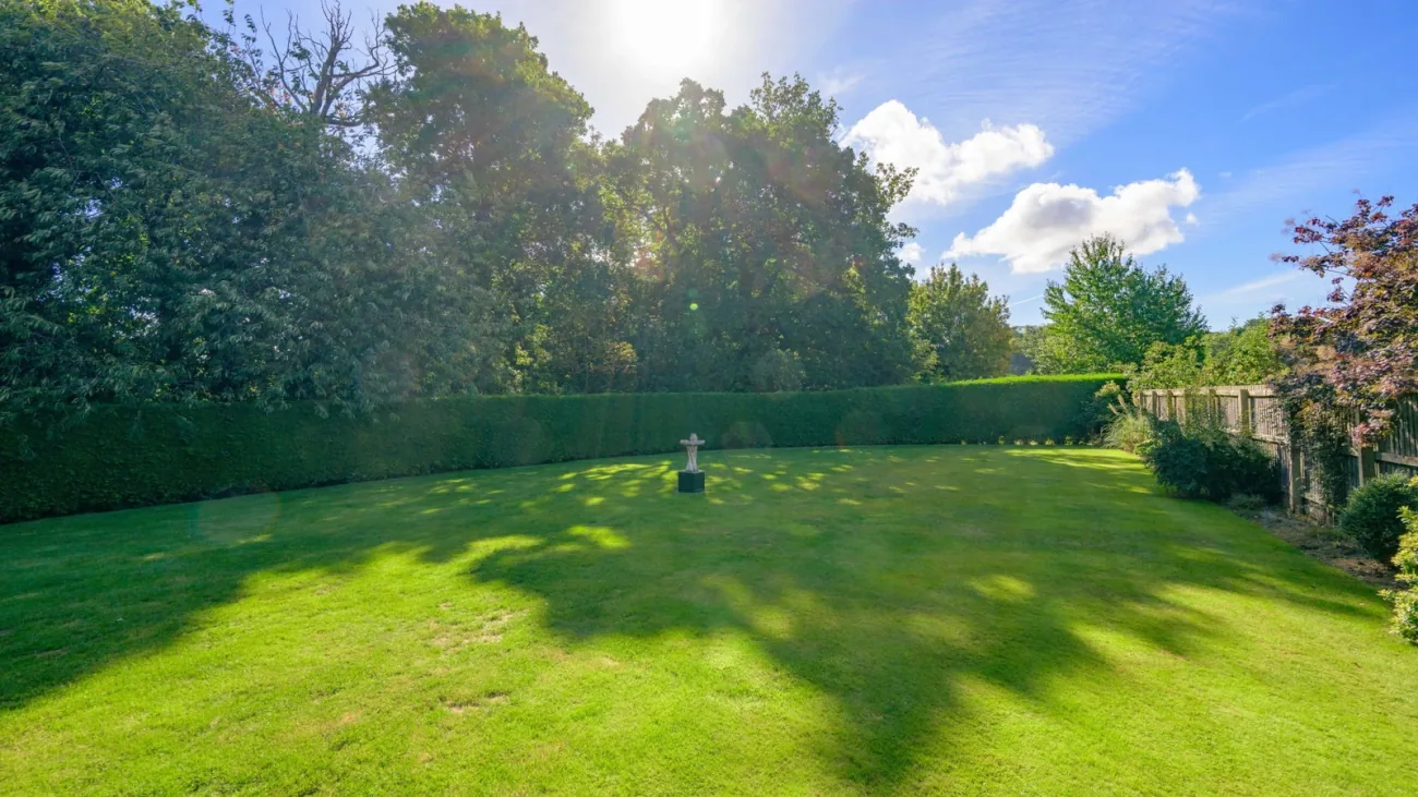 The rear garden from the lawn.