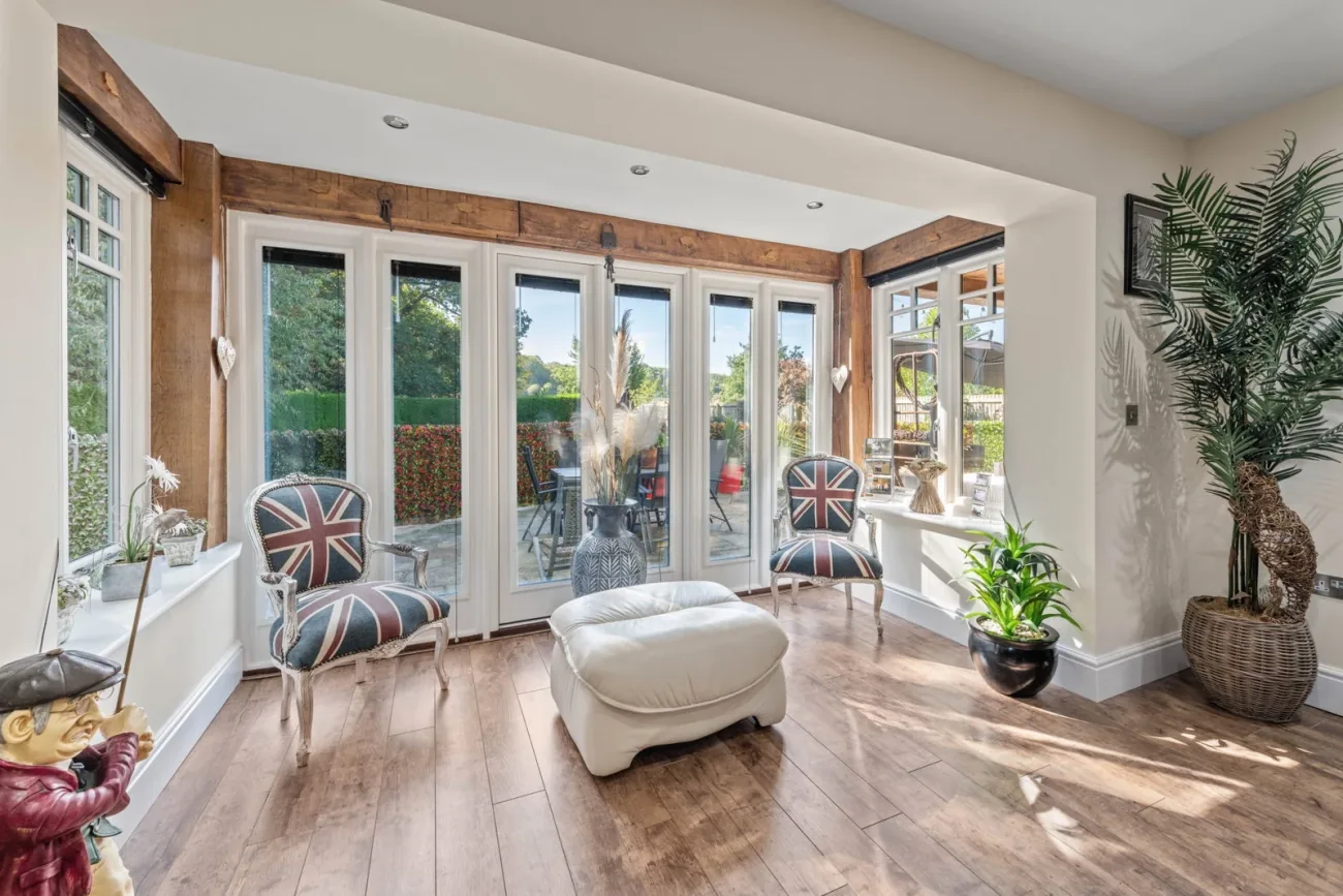 The lounge from the bay window.