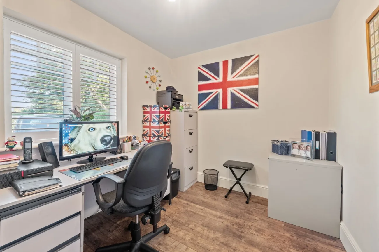 The office at the front of the home.